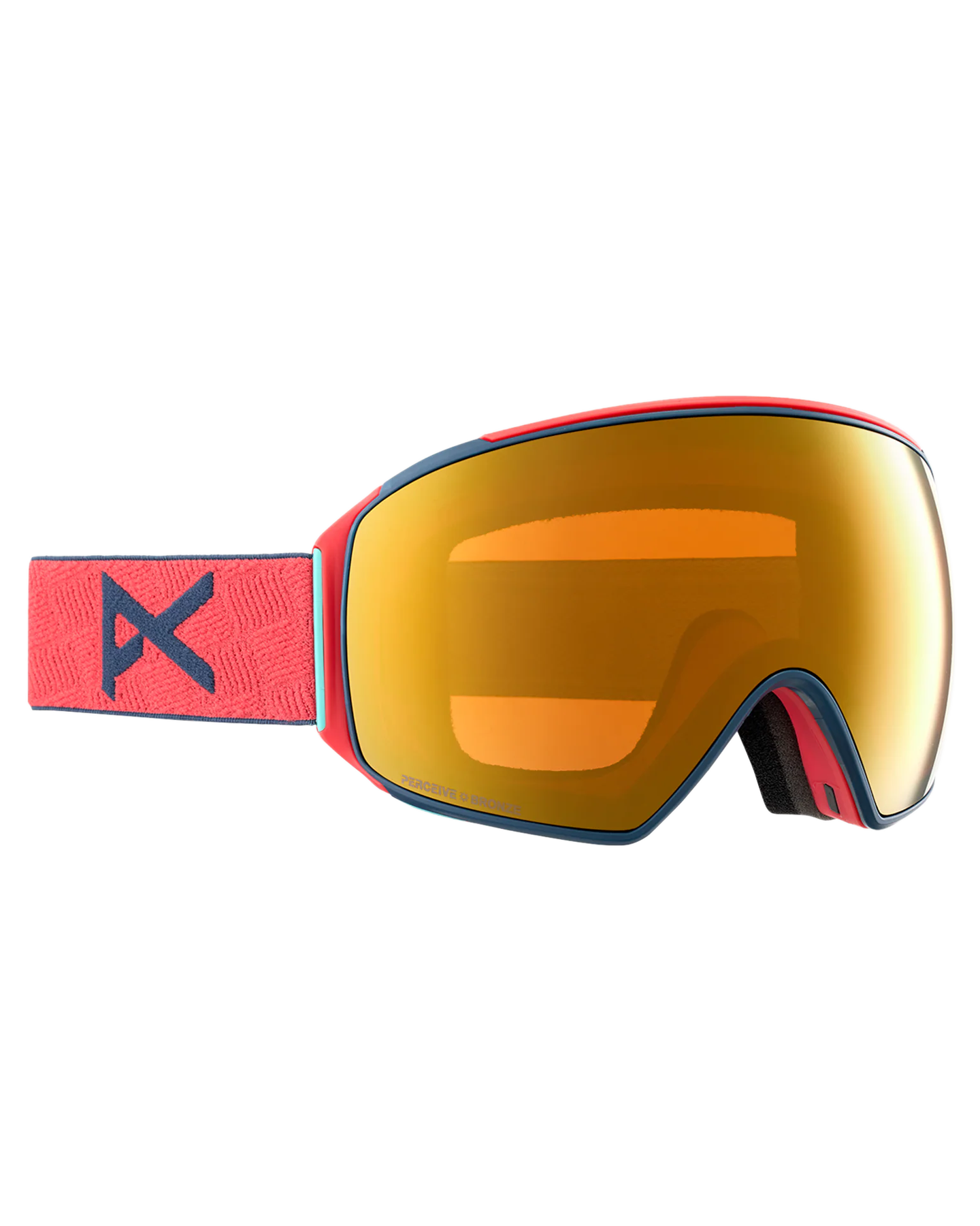 Anon M4 Toric Snow Goggles + Bonus Lens + Mfi® Face Mask - Coral/Perceive Sunny Bronze Lens Snow Goggles - Trojan Wake Ski Snow