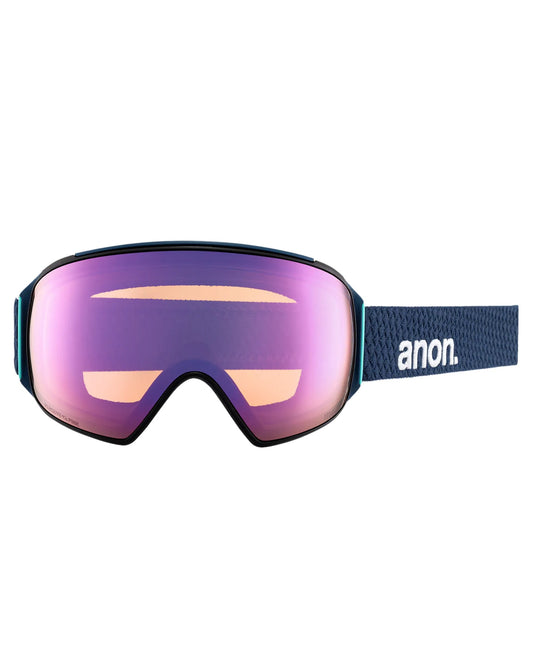 Anon M4 Toric Snow Goggles + Bonus Lens + Mfi® Face Mask - Nightfall/Perceive Variable Blue Lens Men's Snow Goggles - Trojan Wake Ski Snow