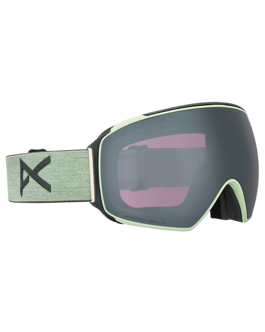 Anon M4 (Toric) Snow Goggles + Bonus Lens + MFI® Face Mask - Soft Sage/Perceive Sunny Onyx Unisex Snow Goggles - Trojan Wake Ski Snow