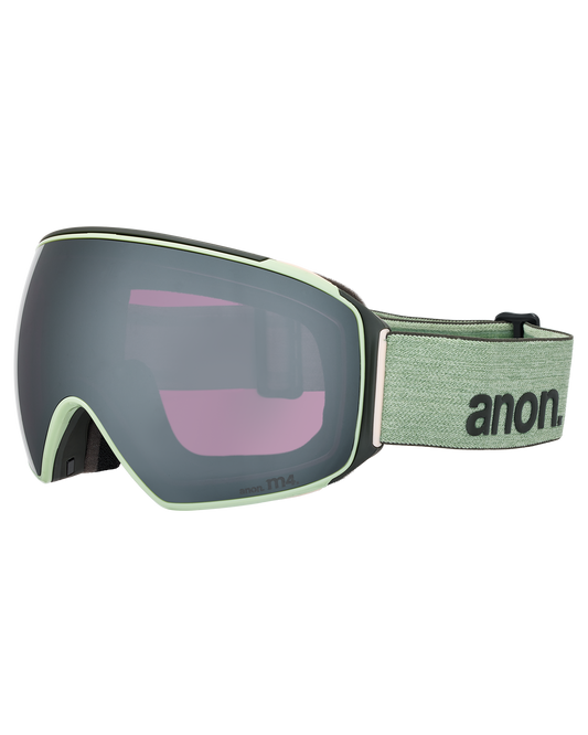 Anon M4 (Toric) Snow Goggles + Bonus Lens + MFI® Face Mask - Soft Sage/Perceive Sunny Onyx Unisex Snow Goggles - Trojan Wake Ski Snow