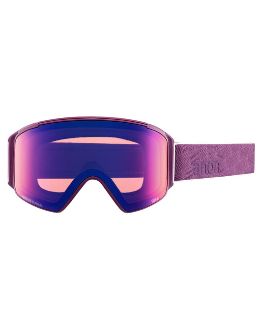 Anon M4S Cylindrical Low Bridge Snow Goggles + Bonus Lens - Grape/Perceive Sunny Onyx Lens Snow Goggles - Trojan Wake Ski Snow