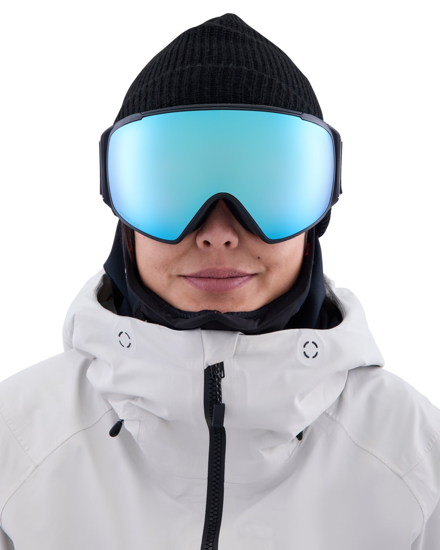 Anon M4S Toric Low Bridge Fit Snow Goggles + Bonus Lens + MFI - Black / Perceive Variable Blue Men's Snow Goggles - SnowSkiersWarehouse