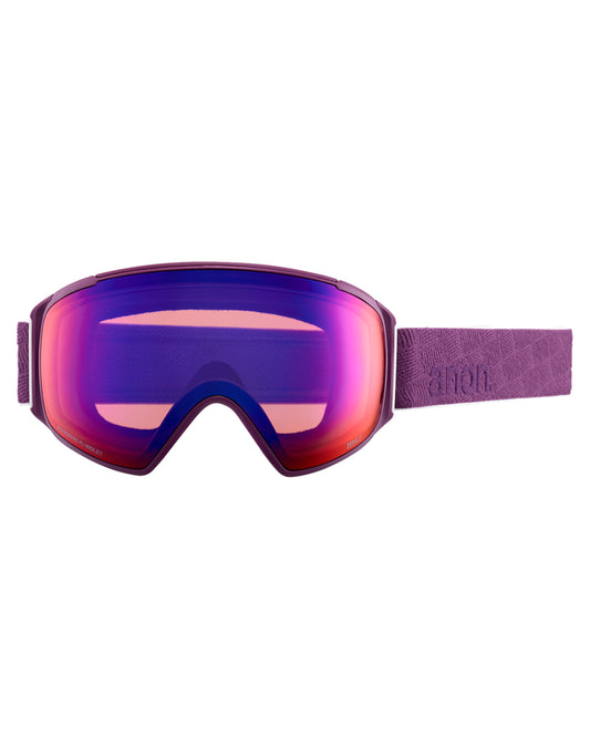 Anon M4S Toric Low Bridge Fit Snow Goggles + Bonus Lens + MFI - Grape / Perceive Sunny Onyx Men's Snow Goggles - SnowSkiersWarehouse