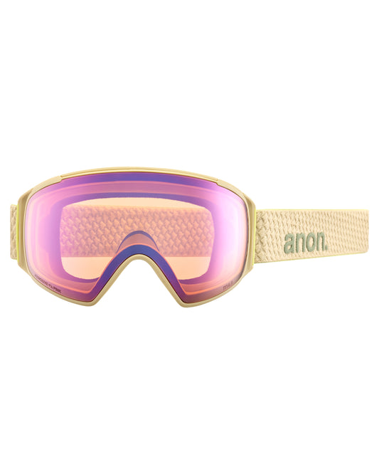 Anon M4S Toric Low Bridge Fit Snow Goggles + Bonus Lens + MFI - Mushroom / Perceive Variable Green Men's Snow Goggles - SnowSkiersWarehouse