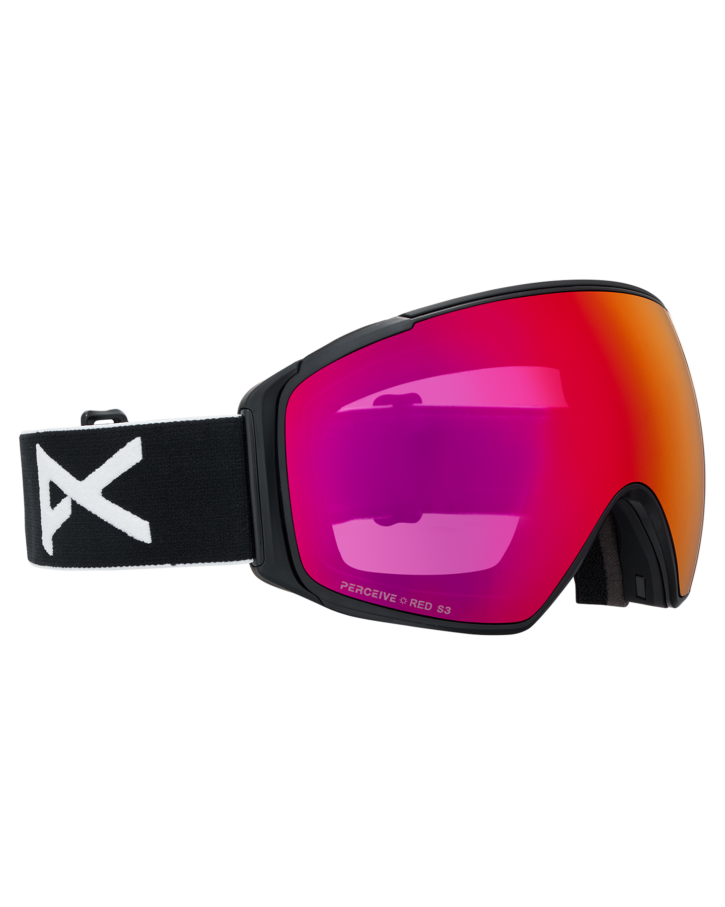 Anon M4S (Toric) Low Bridge Snow Goggles + Bonus Lens + MFI® Face Mask - Black/Perceive Sunny Red