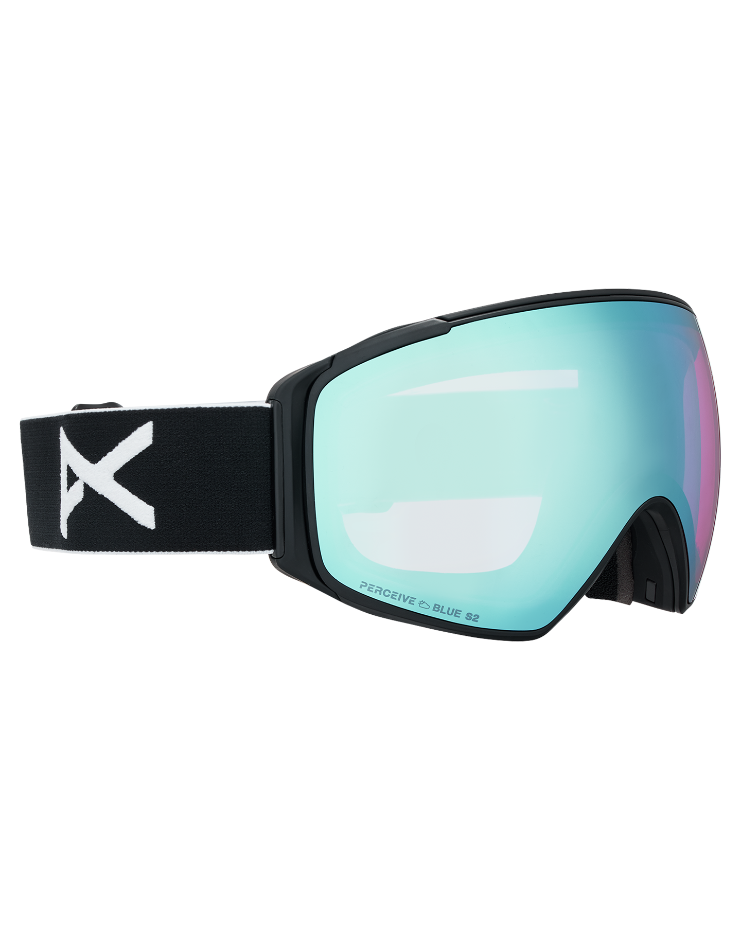 Anon M4S (Toric) Low Bridge Snow Goggles + Bonus Lens + MFI® Face Mask - Black/Perceive Variable Blue