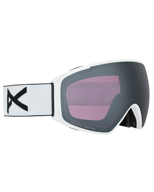 Anon M4S (Toric) Low Bridge Snow Goggles + Bonus Lens + MFI® Face Mask - White/Perceive Sunny Onyx