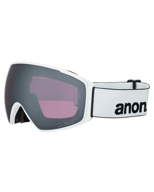 Anon M4S (Toric) Low Bridge Snow Goggles + Bonus Lens + MFI® Face Mask - White/Perceive Sunny Onyx