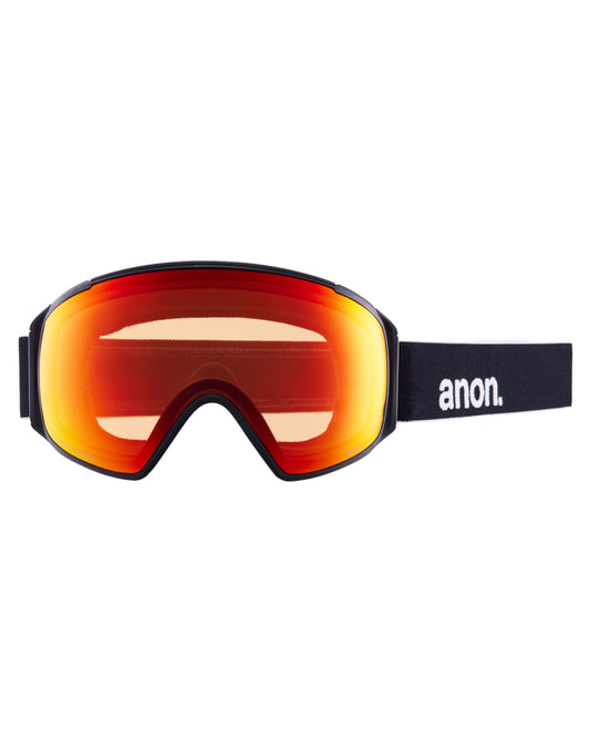 Anon M4S Toric Snow Goggles + Bonus Lens + MFI - Black / Perceive Sunny Red Men's Snow Goggles - SnowSkiersWarehouse