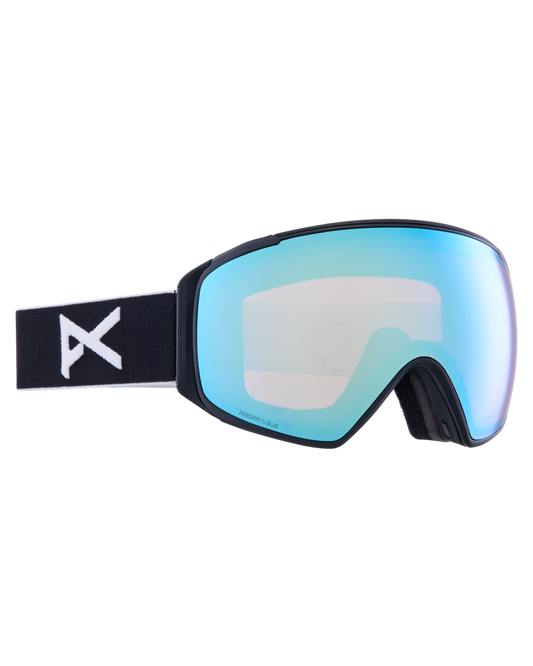 Anon M4S Toric Snow Goggles + Bonus Lens + MFI - Black / Perceive Variable Blue Men's Snow Goggles - SnowSkiersWarehouse