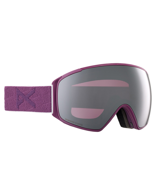 Anon M4S Toric Snow Goggles + Bonus Lens + Mfi® Face Mask - Grape/Perceive Sunny Onyx Lens Snow Goggles - Trojan Wake Ski Snow