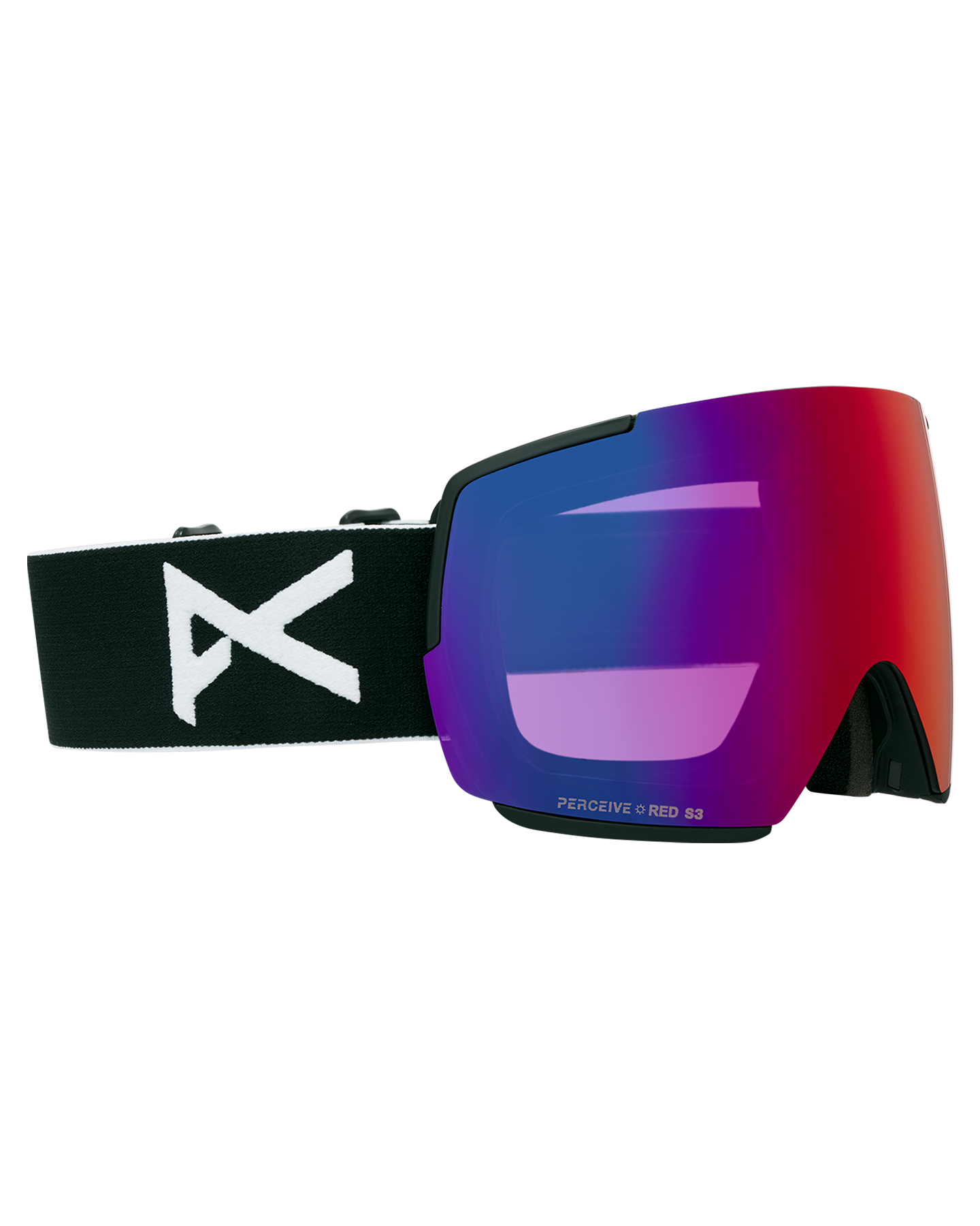 Anon M5 Low Bridge Snow Goggles + Bonus Lens + MFI® Face Mask - Black/Perceive Sunny Red