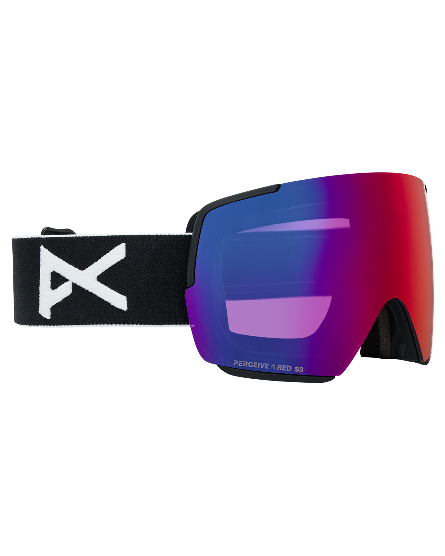 Anon M5S Low Bridge Snow Goggles + Bonus Lens + MFI® Face Mask - Black/Perceive Sunny Red