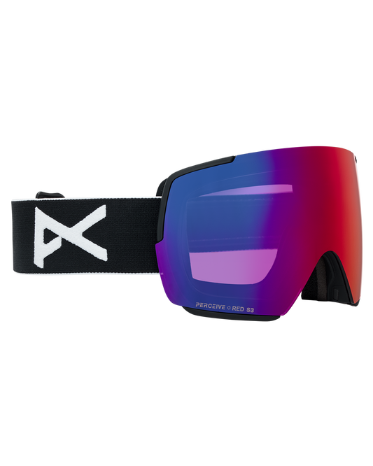 Anon M5S Snow Goggles + Bonus Lens + MFI® Face Mask - Black/Perceive Sunny Red