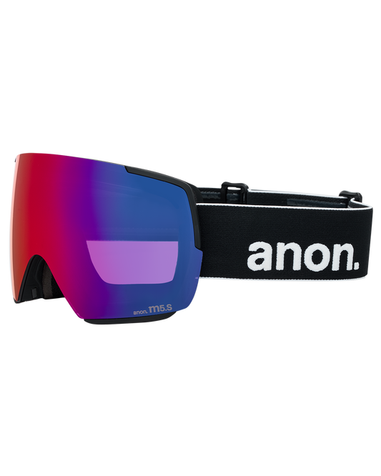 Anon M5S Snow Goggles + Bonus Lens + MFI® Face Mask - Black/Perceive Sunny Red