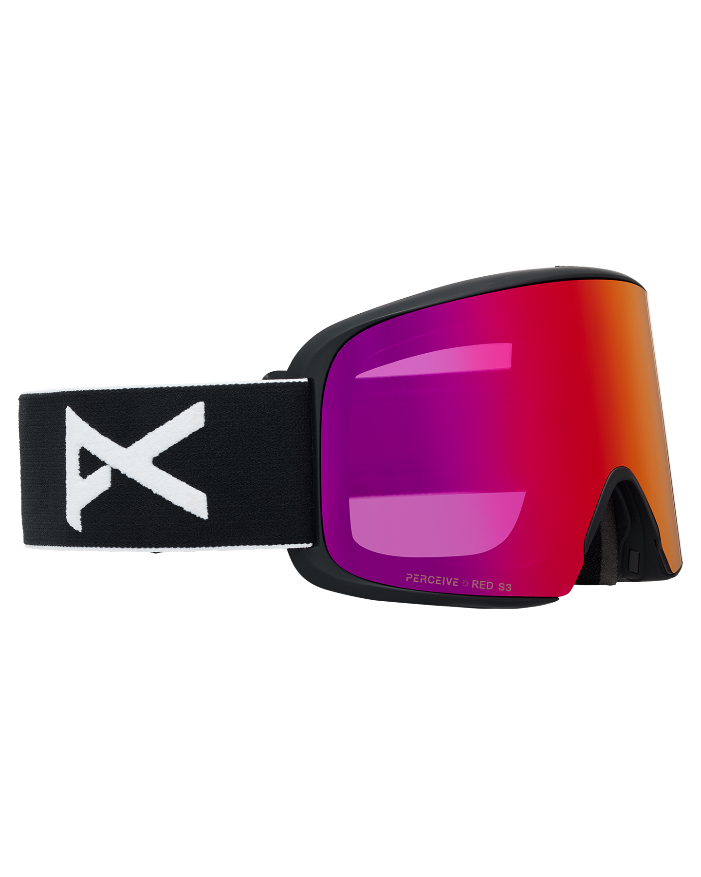Anon M6 Low Bridge Snow Goggles + Bonus Lens + MFI® Face Mask - Black/Perceive Sunny Red