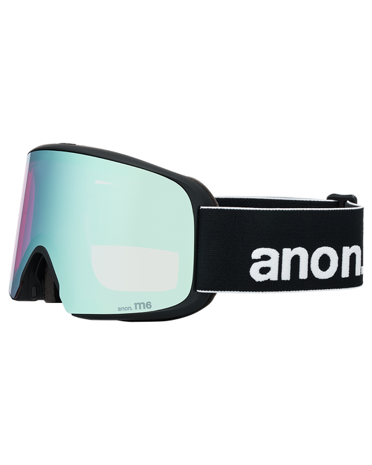 Anon M6 Low Bridge Snow Goggles + Bonus Lens + MFI® Face Mask - Black/Perceive Variable Blue Unisex Snow Goggles - Trojan Wake Ski Snow