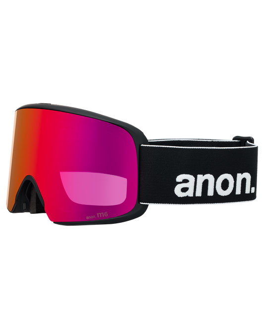 Anon M6 Snow Goggles + Bonus Lens + MFI® Face Mask - Black/Perceive Sunny Red