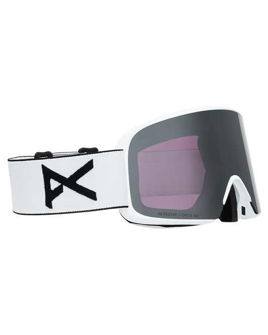 Anon M6 Snow Goggles + Bonus Lens + MFI® Face Mask - White/Perceive Sunny Onyx Unisex Snow Goggles - Trojan Wake Ski Snow