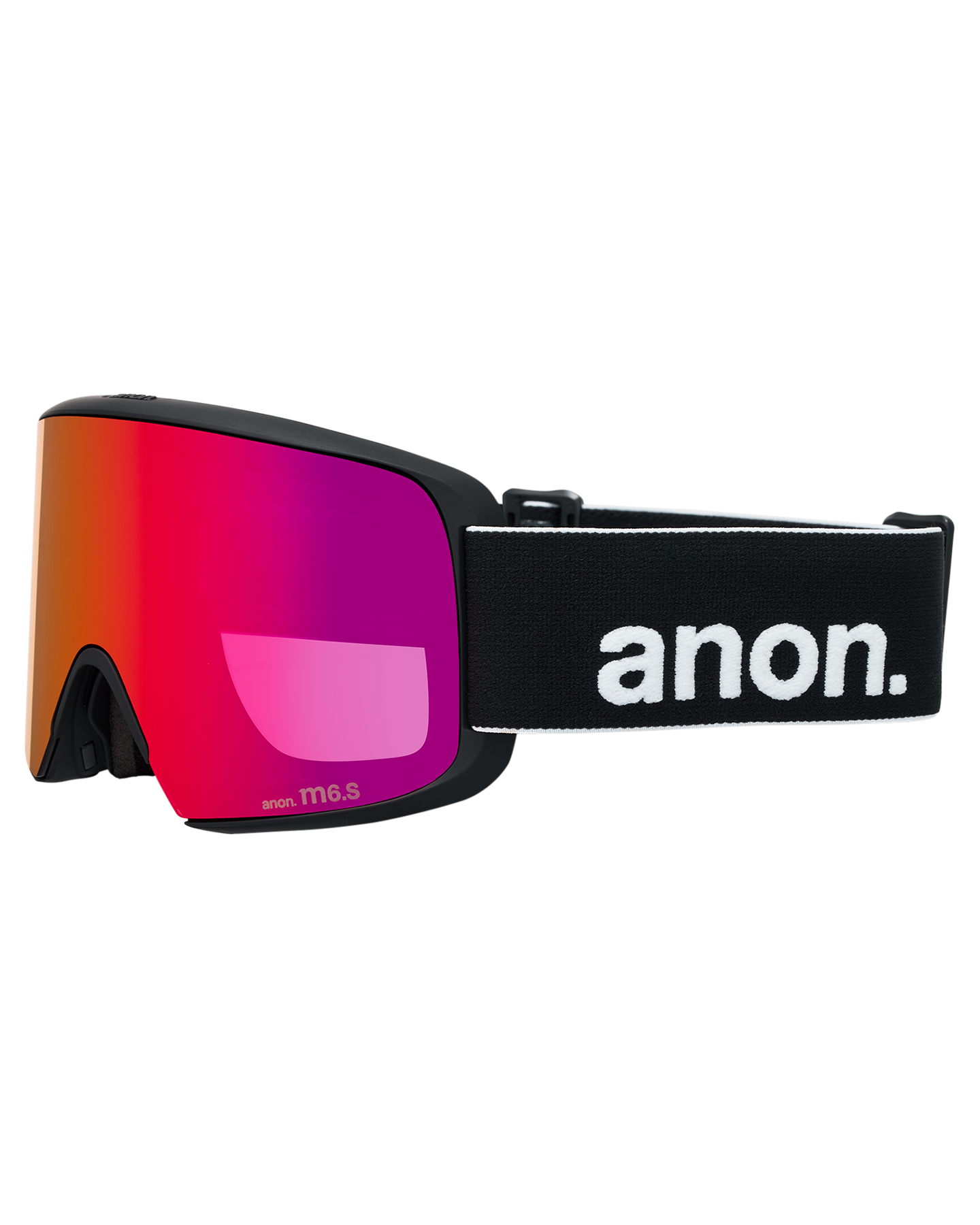 Anon M6S Low Bridge Snow Goggles + Bonus Lens + MFI® Face Mask - Black/Perceive Sunny Red Unisex Snow Goggles - Trojan Wake Ski Snow