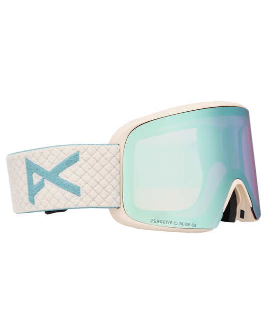 Anon M6S Snow Goggles + Bonus Lens + MFI® Face Mask - Oat/Perceive Variable Blue