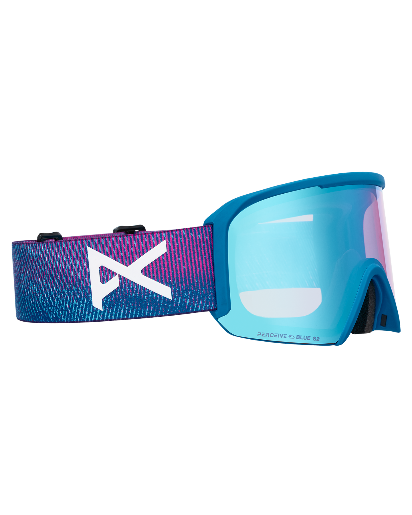 Anon Nesa Low Bridge Snow Goggles + Bonus Lens + MFI® Face Mask - Pink Denim/Perceive Variable Blue