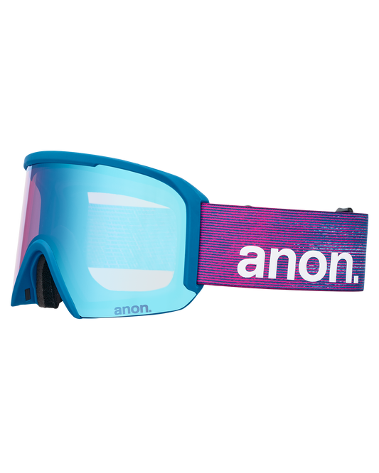 Anon Nesa Low Bridge Snow Goggles + Bonus Lens + MFI® Face Mask - Pink Denim/Perceive Variable Blue