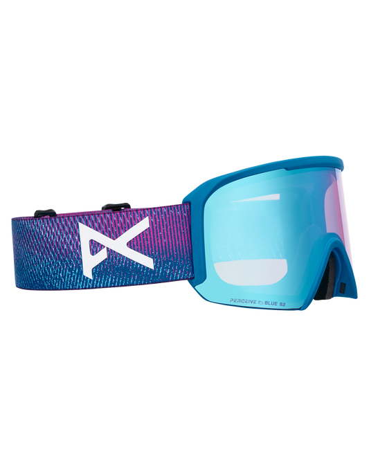 Anon Nesa Snow Goggles + Bonus Lens + MFI® Face Mask - Pink Denim/Perceive Variable Blue