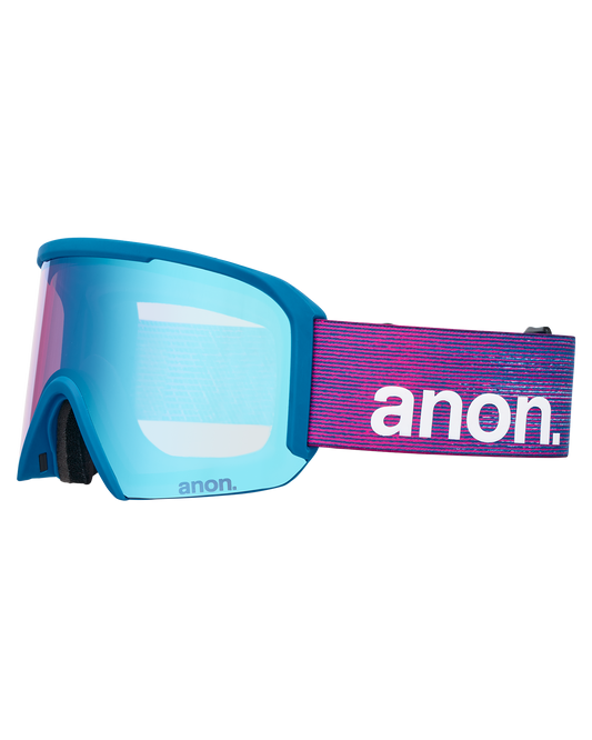 Anon Nesa Snow Goggles + Bonus Lens + MFI® Face Mask - Pink Denim/Perceive Variable Blue