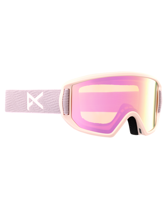 Anon Relapse Jr. Low Bridge Fit Snow Goggles + MFI - Elderberry / Pink Amber Kids' Snow Goggles - SnowSkiersWarehouse