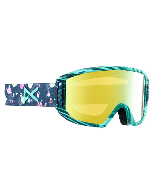 Anon Relapse Jr. Low Bridge Fit Snow Goggles + MFI - Space / Gold Amber Kids' Snow Goggles - SnowSkiersWarehouse