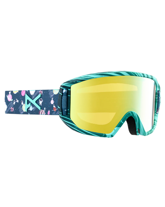 Anon Relapse Jr. Snow Goggles + Mfi® Face Mask - Space/Gold Amber Lens Kids' Snow Goggles - Trojan Wake Ski Snow