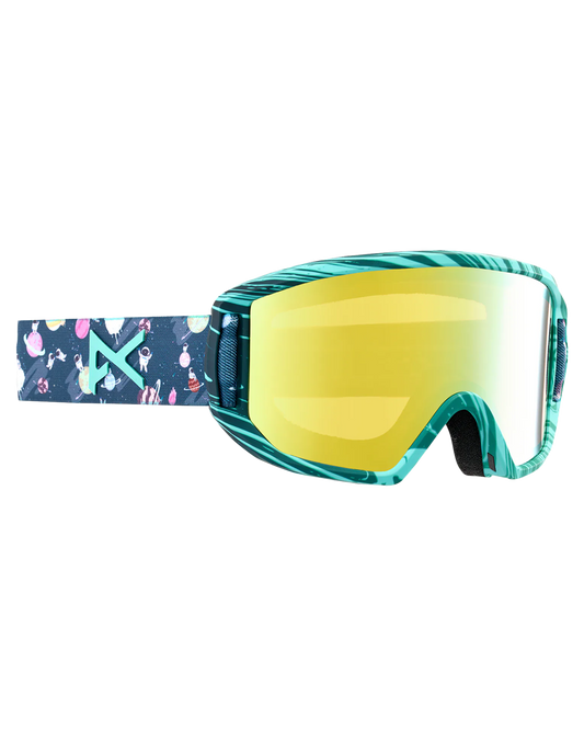 Anon Relapse Jr. Snow Goggles + Mfi® Face Mask - Space/Gold Amber Lens Snow Goggles - Trojan Wake Ski Snow