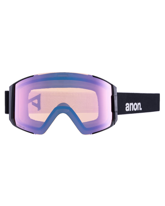 Anon Sync Low Bridge Fit Snow Goggles + Bonus Lens - Black / Perceive Variable Green Men's Snow Goggles - SnowSkiersWarehouse
