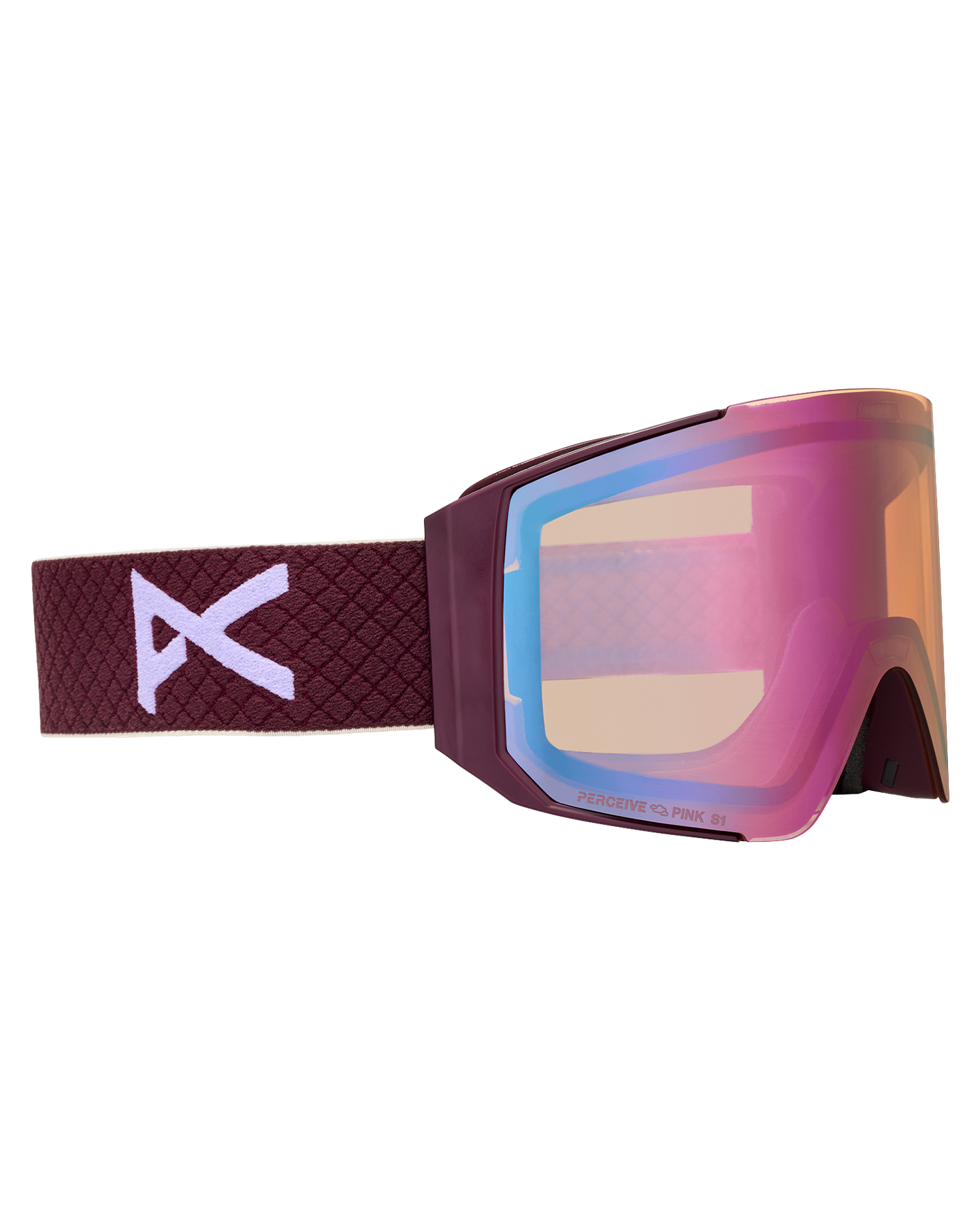 Anon Sync Low Bridge Snow Goggles + Bonus Lens + MFI® Face Mask - Deep Cherry/Perceive Cloudy Pink