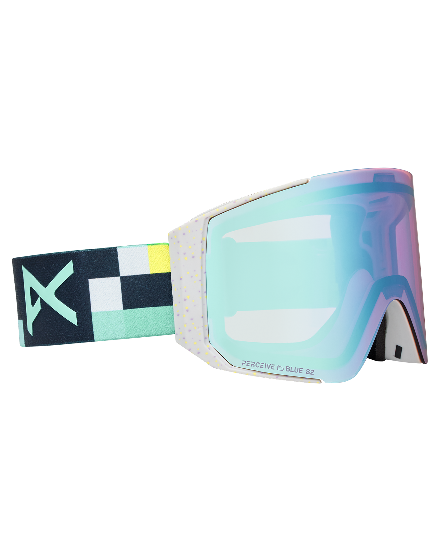 Anon Sync Low Bridge Snow Goggles + Bonus Lens + MFI® Face Mask - Pixel/Perceive Variable Blue