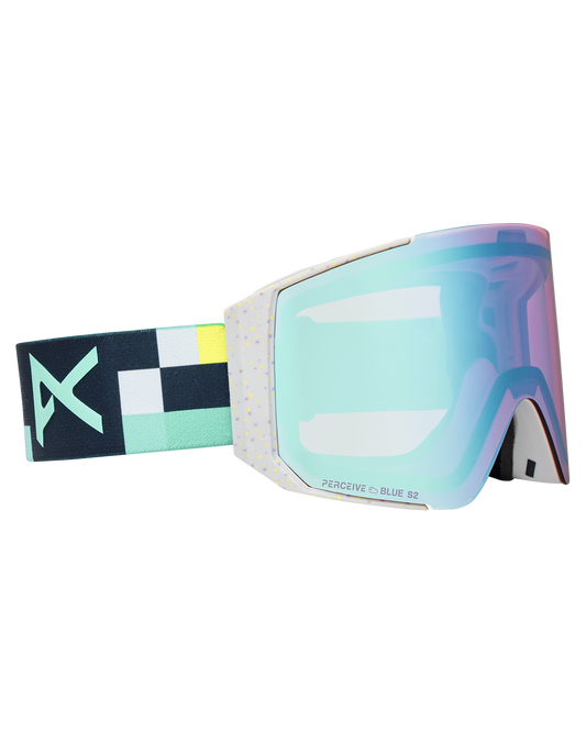 Anon Sync Low Bridge Snow Goggles + Bonus Lens + MFI® Face Mask - Pixel/Perceive Variable Blue