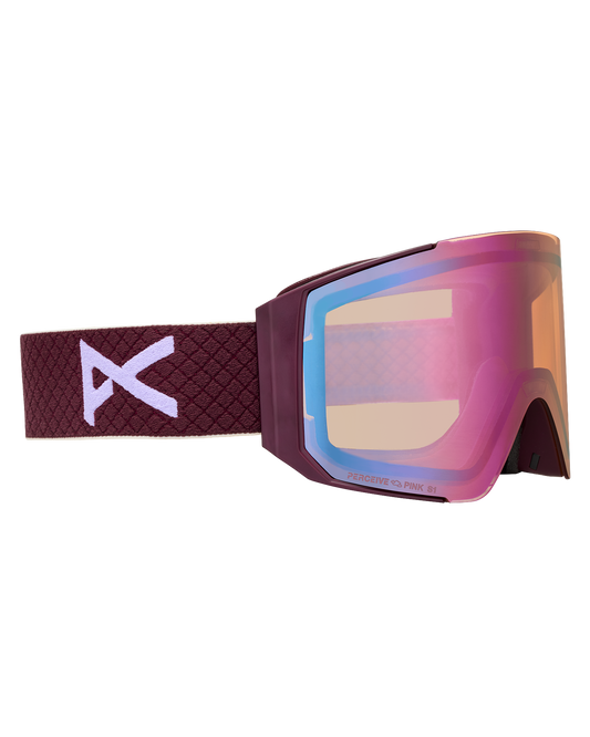 Anon Sync Snow Goggles + Bonus Lens + MFI® Face Mask - Deep Cherry/Perceive Cloudy Pink