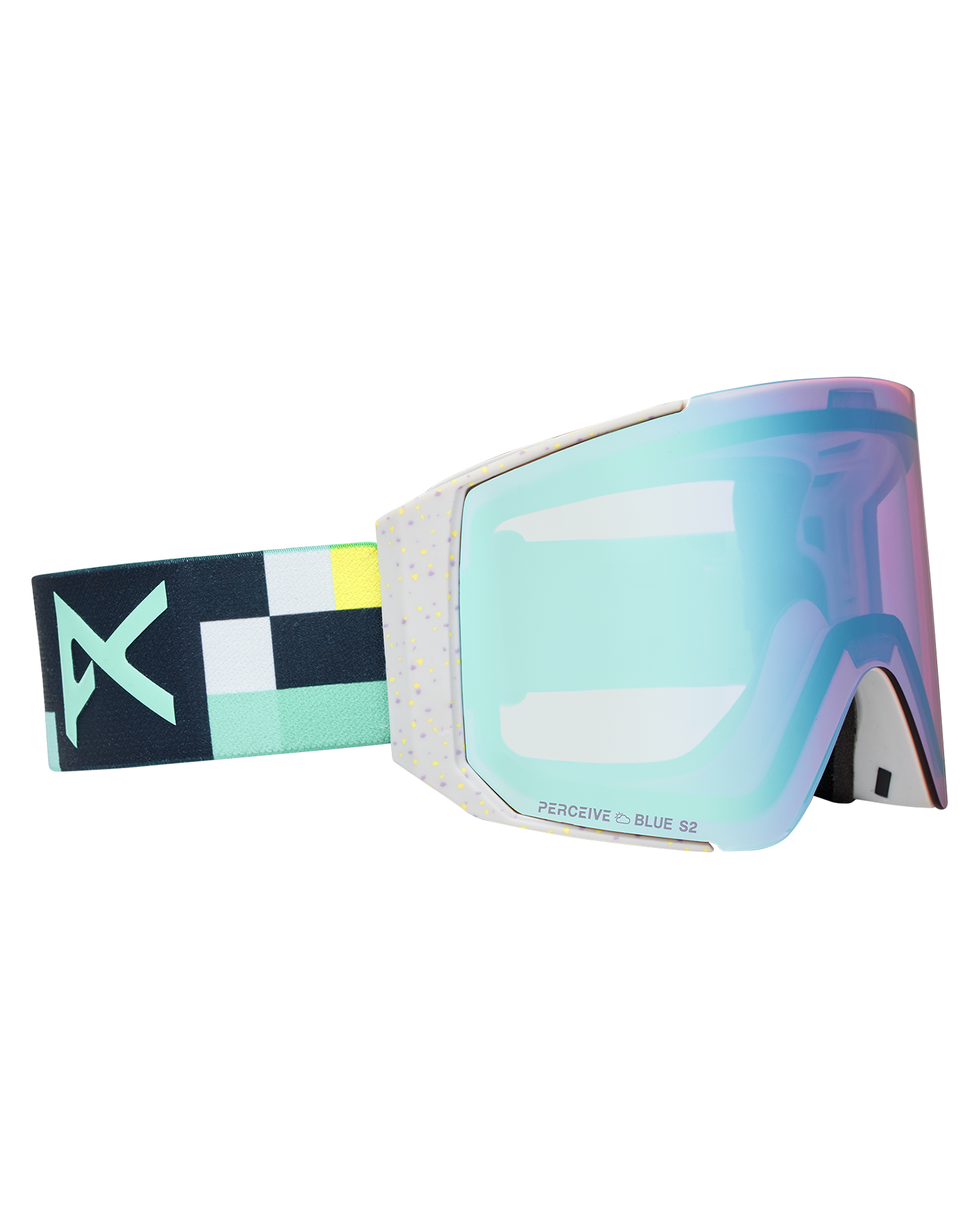 Anon Sync Snow Goggles + Bonus Lens + MFI® Face Mask - Pixel/Perceive Variable Blue Unisex Snow Goggles - Trojan Wake Ski Snow