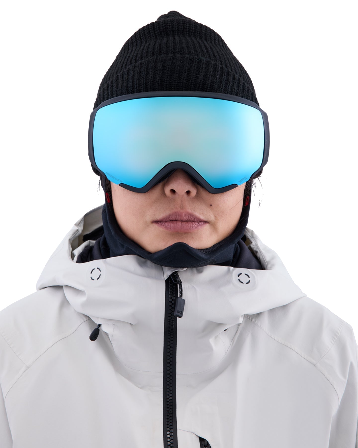 Anon WM1 Low Bridge Fit Snow Goggles + Bonus Lens + MFI - Black / Perceive Variable Blue Women's Snow Goggles - SnowSkiersWarehouse