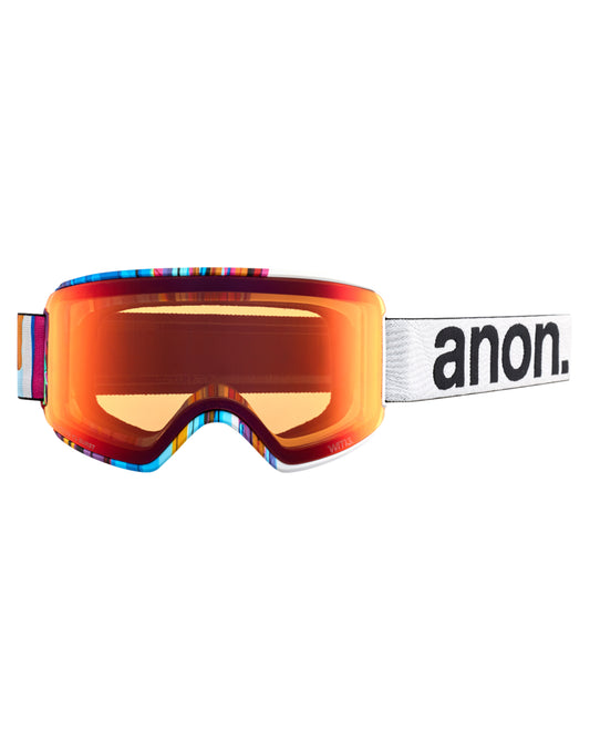 Anon WM3 Low Bridge Fit Snow Goggles + Bonus Lens + MFI - Feelgood / Perceive Sunny Bronze Women's Snow Goggles - SnowSkiersWarehouse