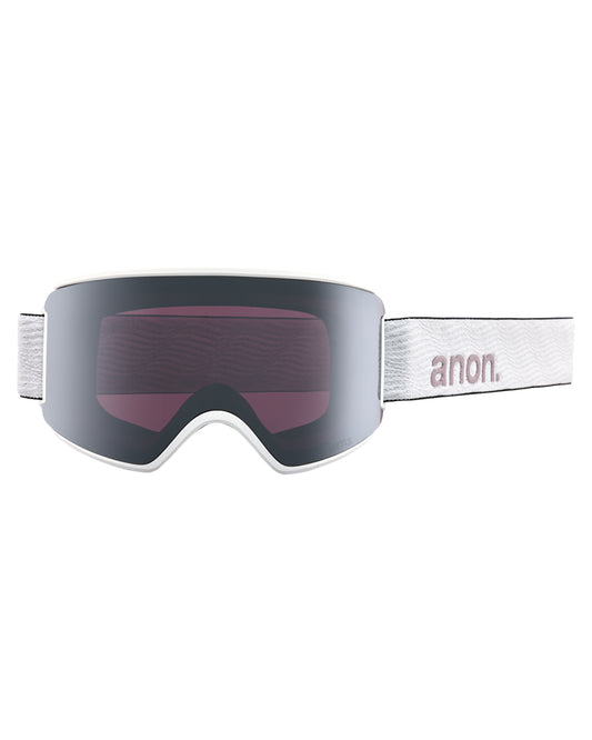 Anon WM3 Low Bridge Fit Snow Goggles + Bonus Lens + MFI - White / Perceive Variable Violet Women's Snow Goggles - SnowSkiersWarehouse