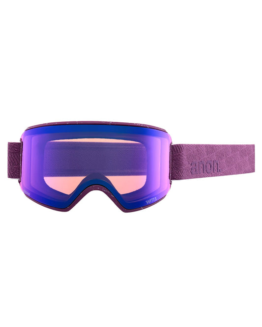 Anon Women's M3 Snow Goggles + Bonus Lens + Mfi® Face Mask - Grape/Perceive Sunny Onyx Lens Women's Snow Goggles - Trojan Wake Ski Snow