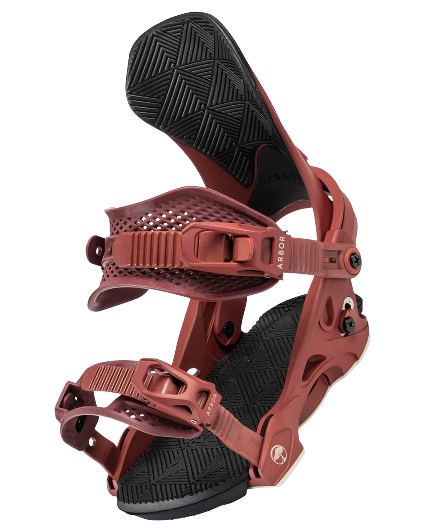 Arbor Sequoia Womens Snowboard Binding - Maroon - 2023 Snowboard Bindings - Trojan Wake Ski Snow