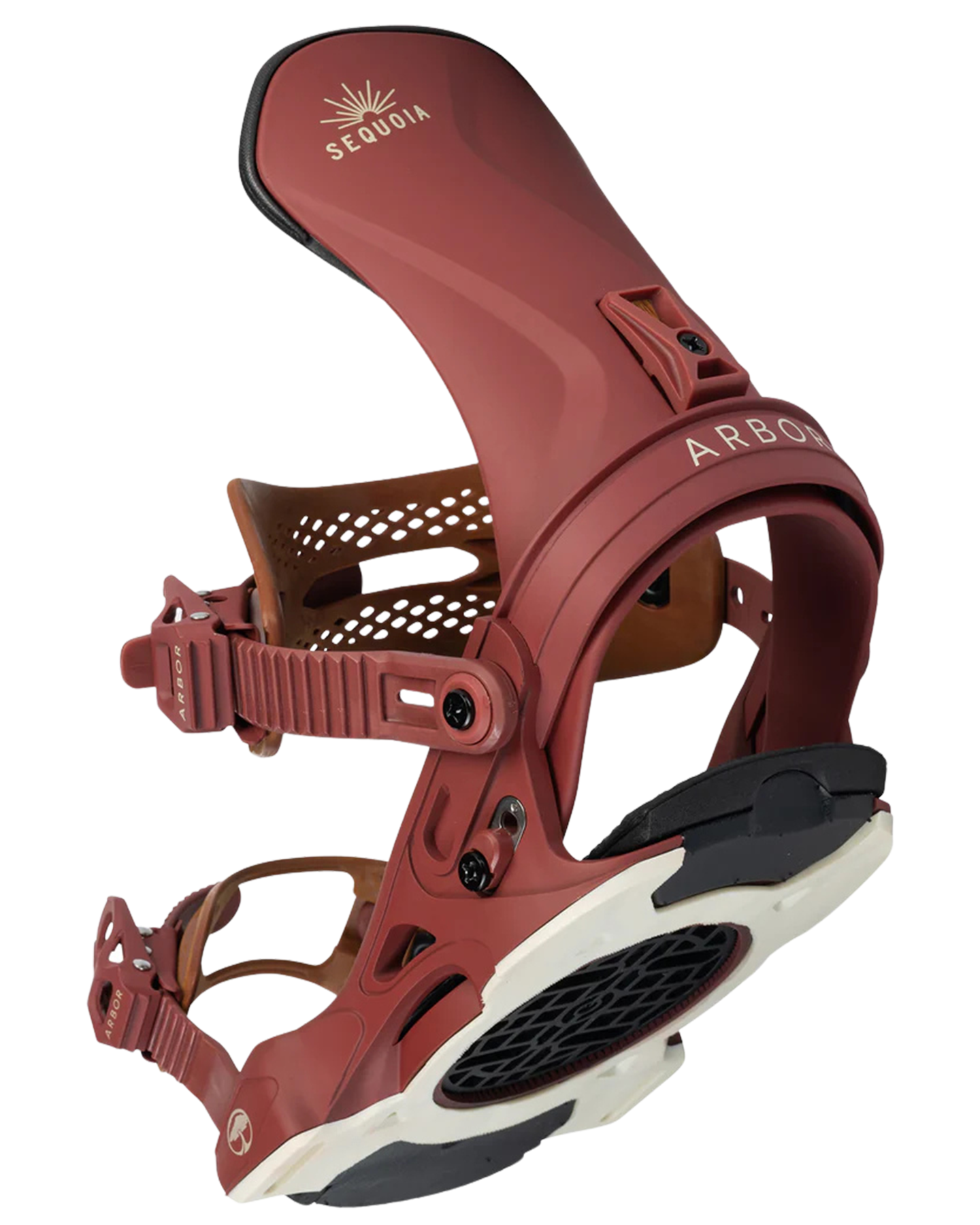 Arbor Sequoia Womens Snowboard Binding - Maroon - 2023 Snowboard Bindings - Trojan Wake Ski Snow