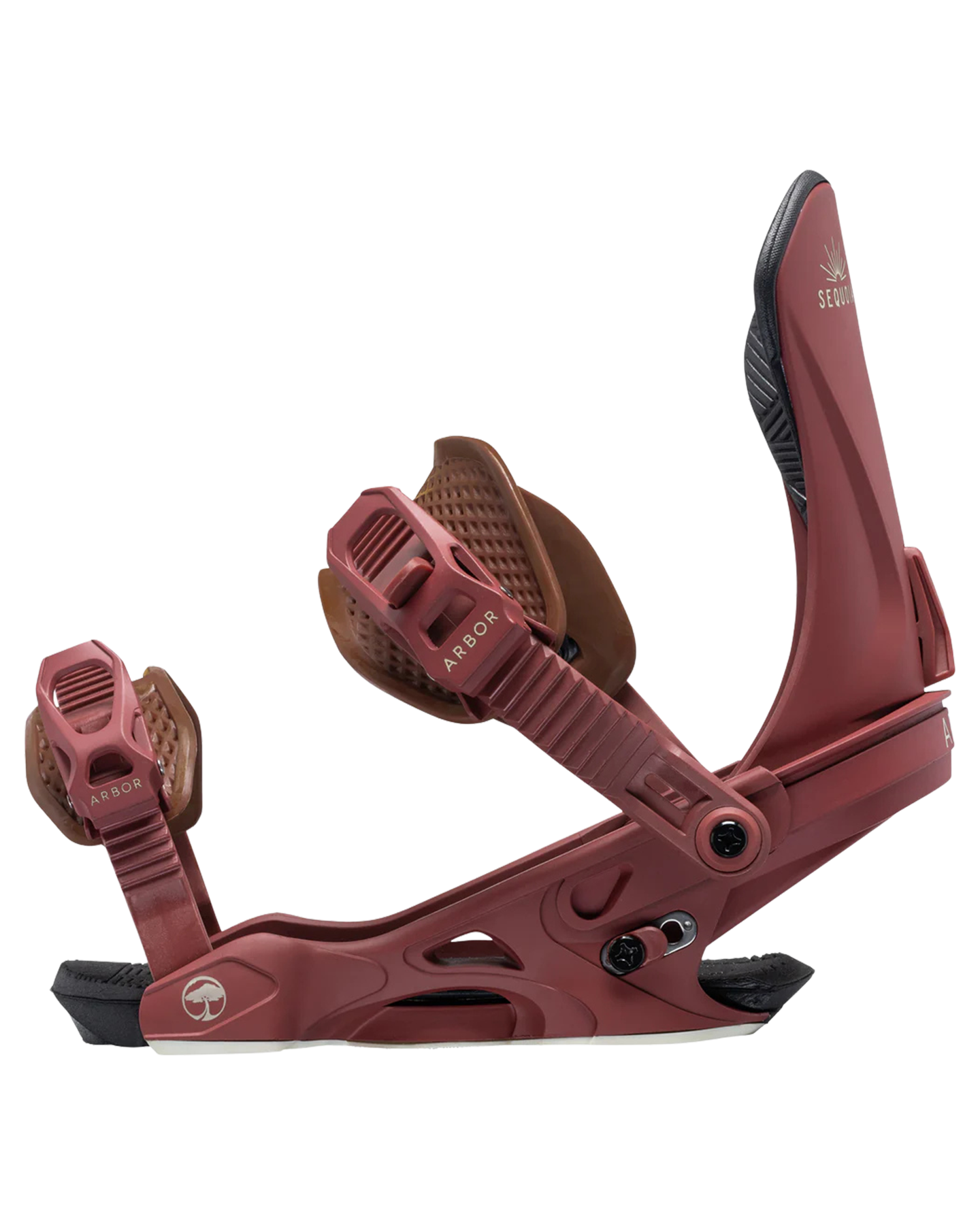 Arbor Sequoia Womens Snowboard Binding - Maroon - 2023 Snowboard Bindings - Trojan Wake Ski Snow