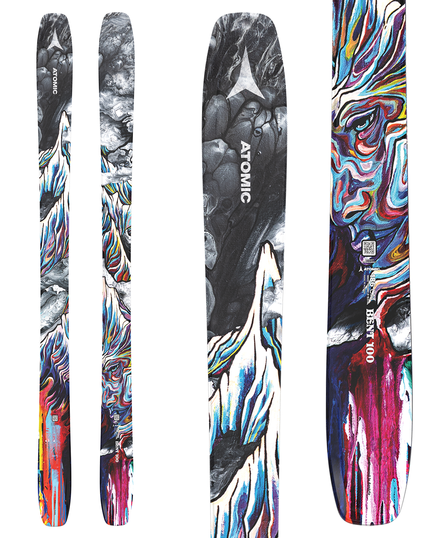 Atomic Bent 100 Skis - 2025 Men's Snow Skis - SnowSkiersWarehouse