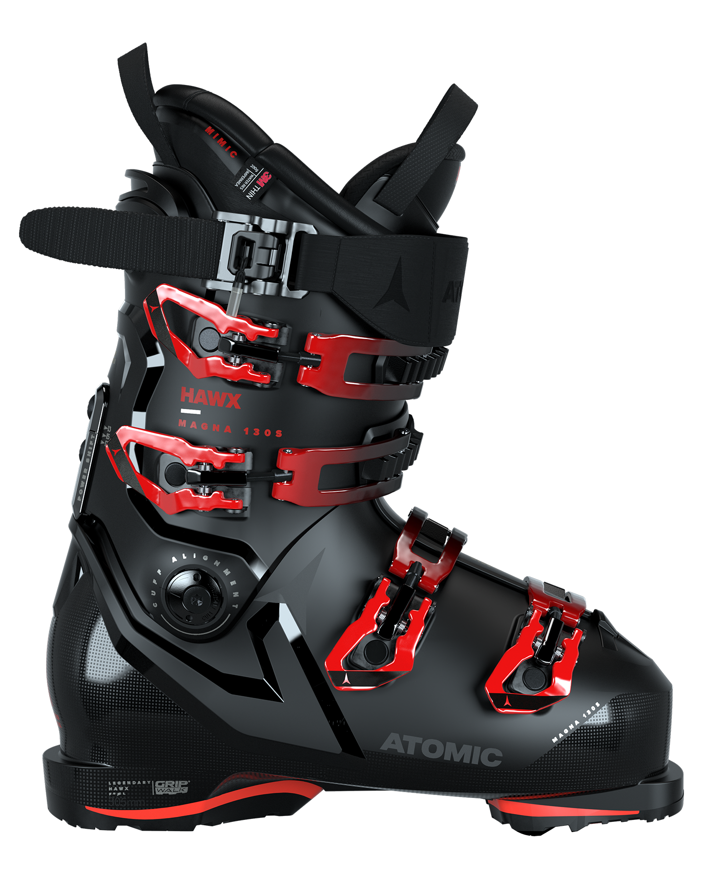 Atomic Hawx Magna 130 S Gripwalk Ski Boots - Black - 2024 Snow Ski Boots - Mens - SnowSkiersWarehouse