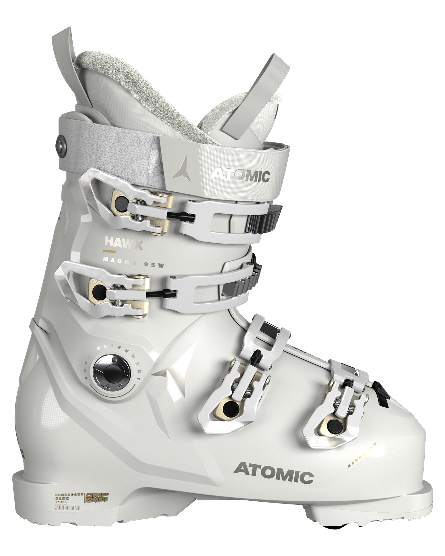 Atomic Hawx Magna 95 Gripwalk Women's Ski Boots - White - 2024 Women's Snow Ski Boots - SnowSkiersWarehouse