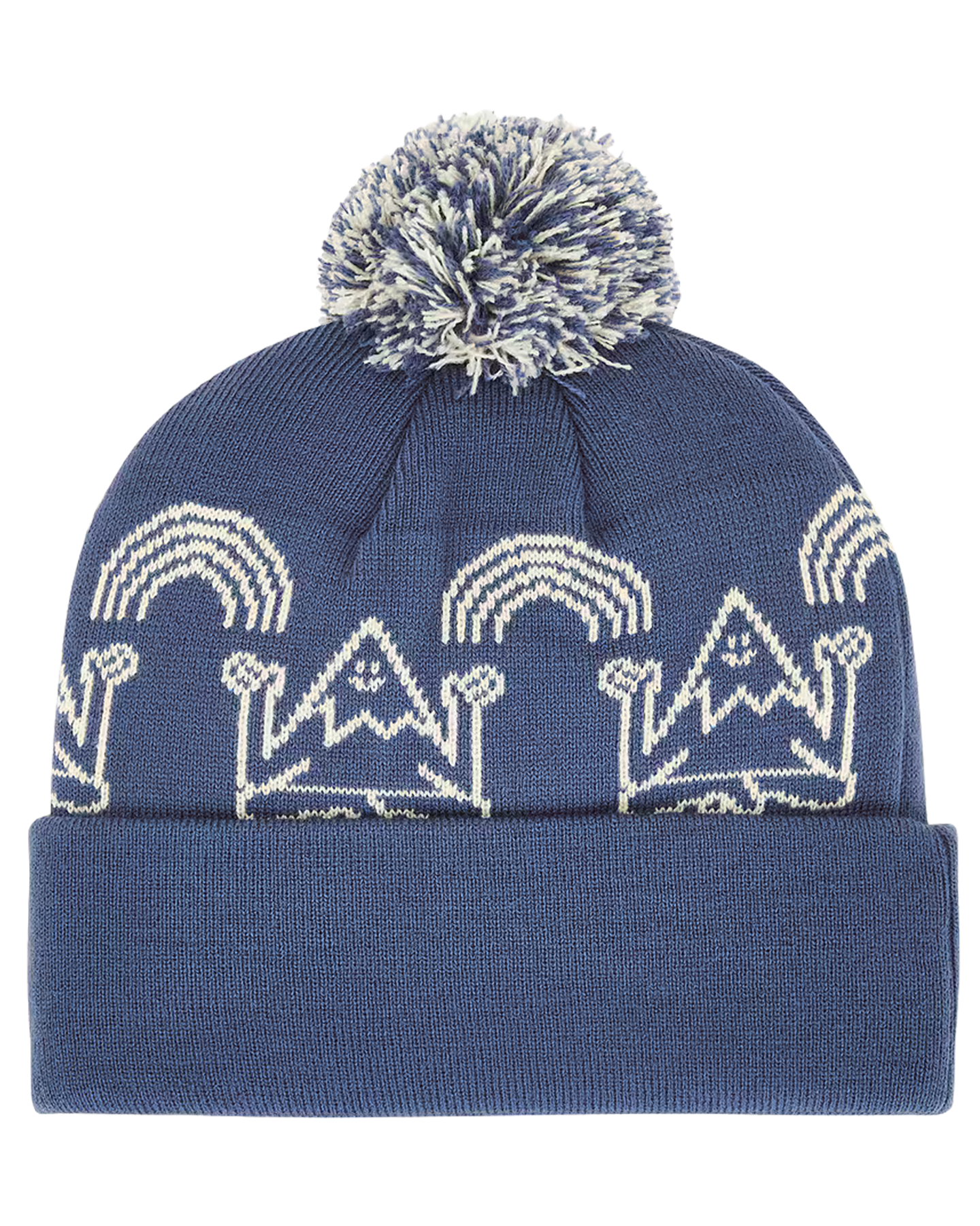 Autumn Mindful Mountain Pom Beanie - Dutch Blue Unisex Beanies - Trojan Wake Ski Snow